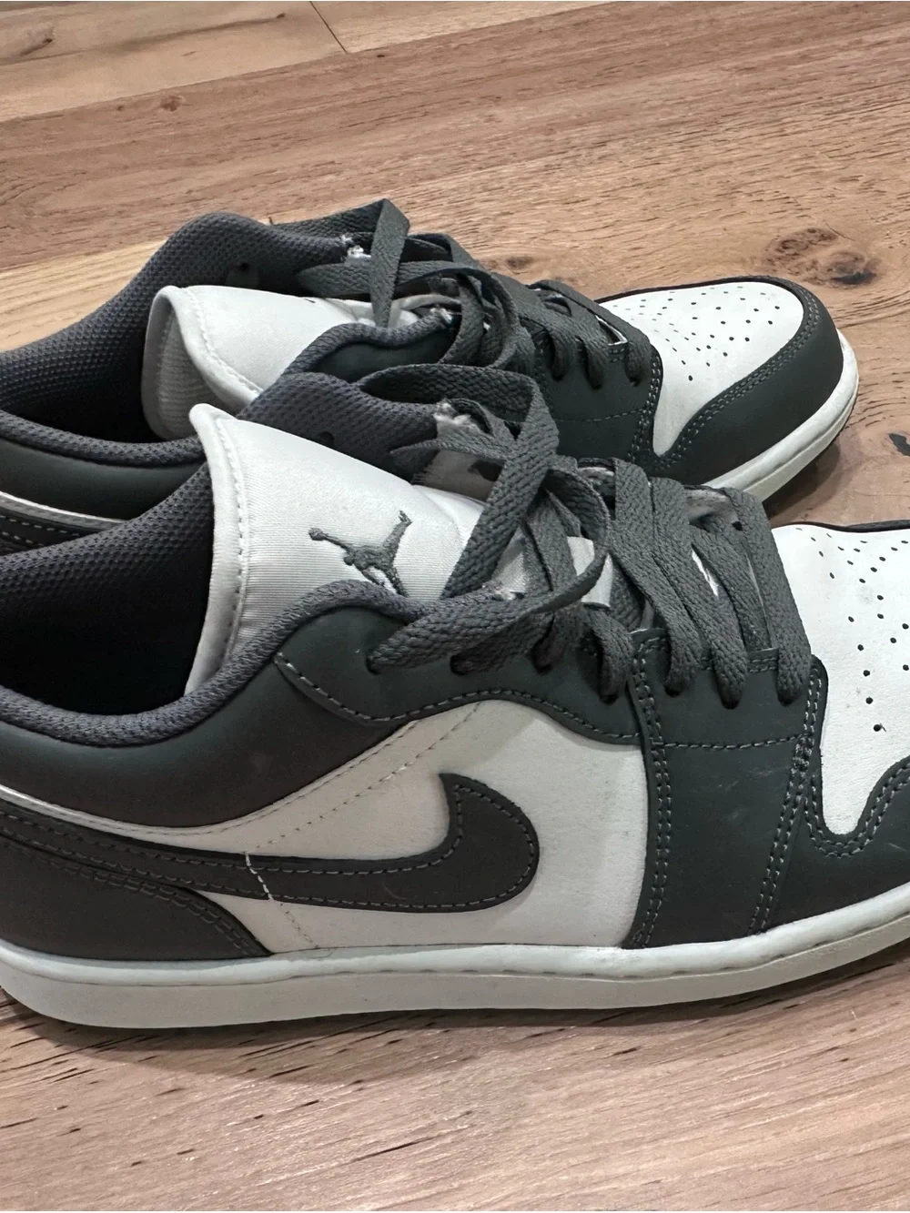 Nike Low-Top Sneakers in White and Dark Gray